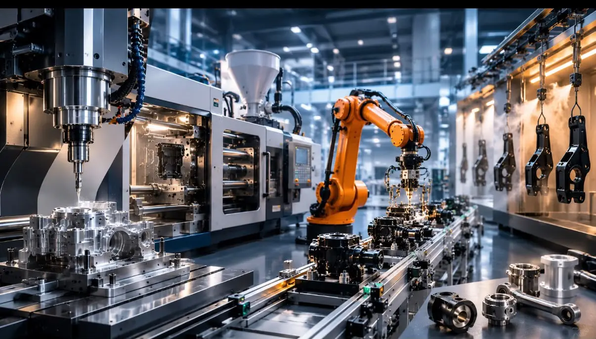 Advanced manufacturing facility representing sourcing from India